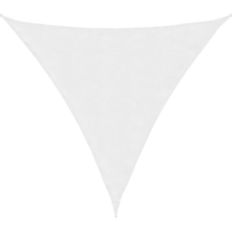 Voile de parasol/Toile d'ombrage Tissu Oxford triangulaire 4,5x4,5x4,5 m Blanc 10941