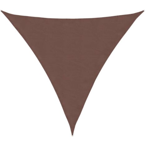 Voile de parasol/Toile d'ombrage Tissu Oxford triangulaire 4x4x4 m Marron 69284