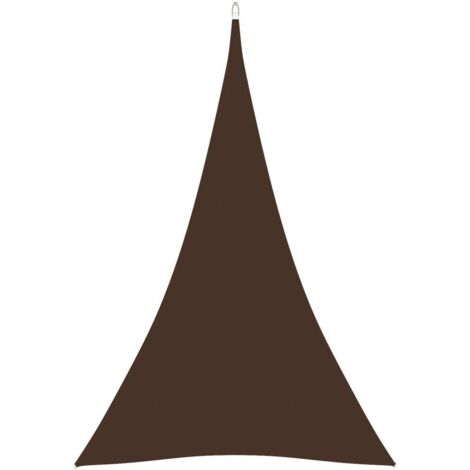 Voile de parasol/Toile d'ombrage Tissu Oxford triangulaire 4x5x5 m Marron 18204