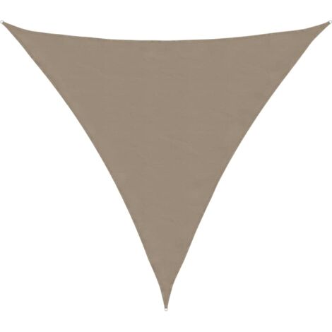 Voile de parasol/Toile d'ombrage Tissu Oxford triangulaire 6x6x6 m Taupe 11670