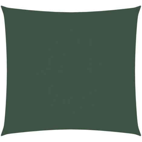 Voile de parasol Voile d'ombrage  Tissu Oxford carré 3x3 m Vert foncé 50668