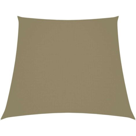 Voile de parasol-Voile d'ombrage Tissu Oxford trapèze 2/4x3 m Beige 168958