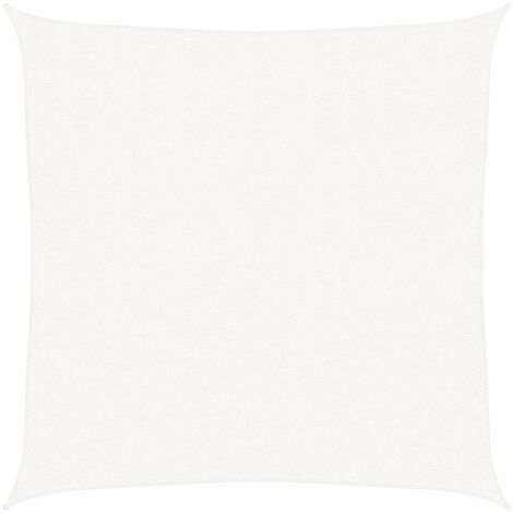 Voile de parasol - Voile d'Ombrage - Toile d'ombrage - Ecran Solaire de Jardin - PEHD Carré 3,6 x 3,6 m Blanc HNDX231499