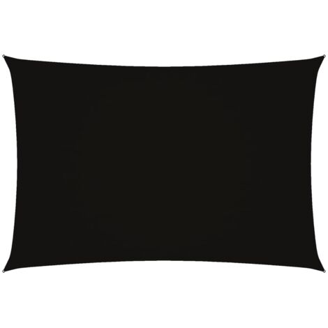 Voile de parasol - Voile d'Ombrage - Toile d'ombrage - Ecran Solaire de Jardin - Tissu Oxford rectangulaire 2,5x4,5 m Noir HNDX414889