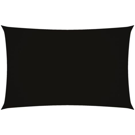 Voile de parasol - Voile d'Ombrage - Toile d'ombrage - Ecran Solaire de Jardin - Tissu Oxford rectangulaire 2x5 m Noir HNDX810676