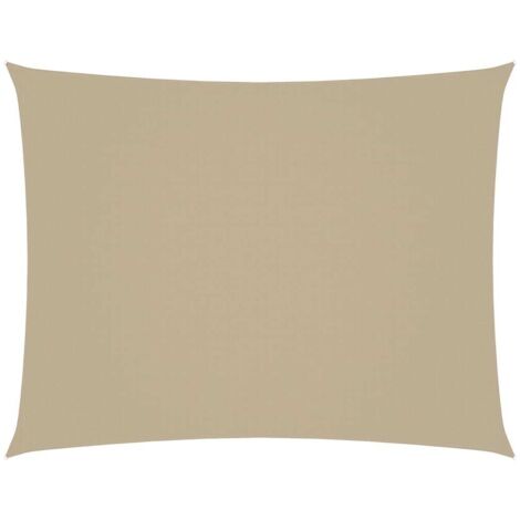 Voile de parasol - Voile d'Ombrage - Toile d'ombrage - Ecran Solaire de Jardin - Tissu Oxford rectangulaire 5x7 m Beige HNDX145156
