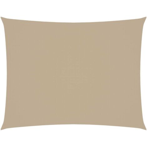 Voile de parasol - Voile d'Ombrage - Toile d'ombrage - Ecran Solaire de Jardin - Tissu Oxford rectangulaire 6x7 m Beige HNDX974728