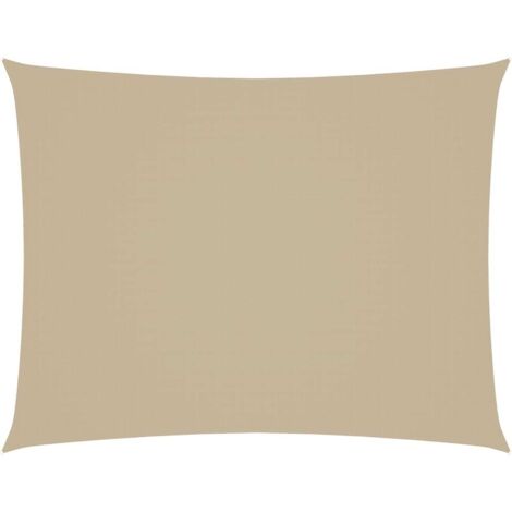 Voile de parasol - Voile d'Ombrage - Toile d'ombrage - Ecran Solaire de Jardin - Tissu Oxford rectangulaire 6x8 m Beige HNDX758643