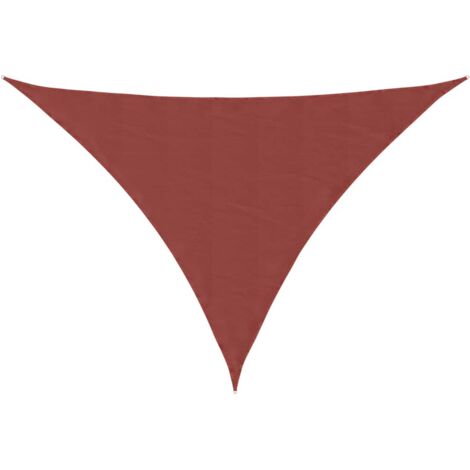 Voile de parasol - Voile d'Ombrage - Toile d'ombrage - Ecran Solaire de Jardin - Tissu Oxford triangulaire 3x4x4 m Terre cuite HNDX169222