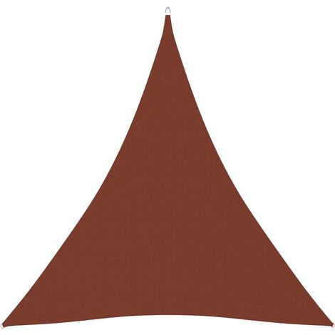 Voile de parasol - Voile d'Ombrage - Toile d'ombrage - Ecran Solaire de Jardin - Tissu Oxford triangulaire 4x4x4 m Terre cuite HNDX678469