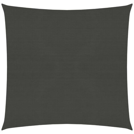 Voile de parasol, Voile d'ombrage, Toile Tendue Parasol protection contre la chaleur 160 g/m² Anthracite 4x4 m PEHD TTF4719