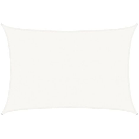 Voile de parasol, Voile d'ombrage, Toile Tendue Parasol protection contre la chaleur 160 g/m² Blanc 4x5 m PEHD TTF7391