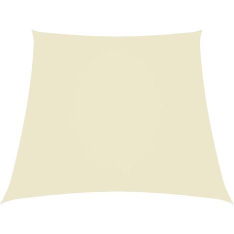 Voile de parasol, Voile d'ombrage, Toile Tendue Parasol protection contre la chaleur Tissu Oxford trapèze 2/4x3 m Crème TTF2949