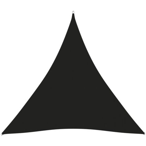 Voile de parasol, Voile d'ombrage, Toile Tendue Parasol protection contre la chaleur Tissu Oxford triangulaire 4x4x4 m Noir TTF8933