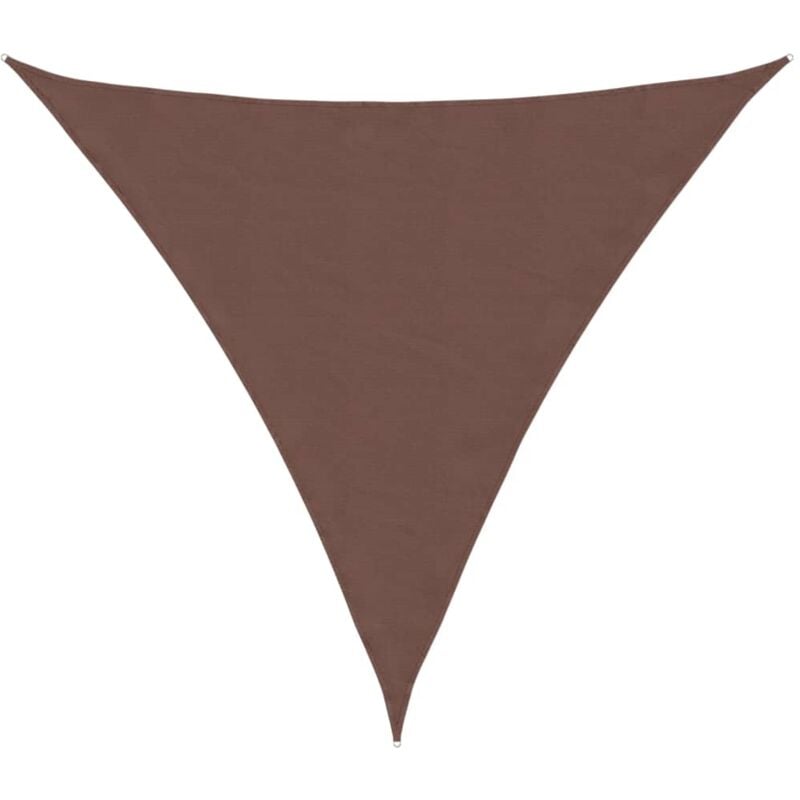 Maison Chic - Voile de parasol/Toile d'ombrage Tissu Oxford triangulaire 4x4x4 m Marron 69284