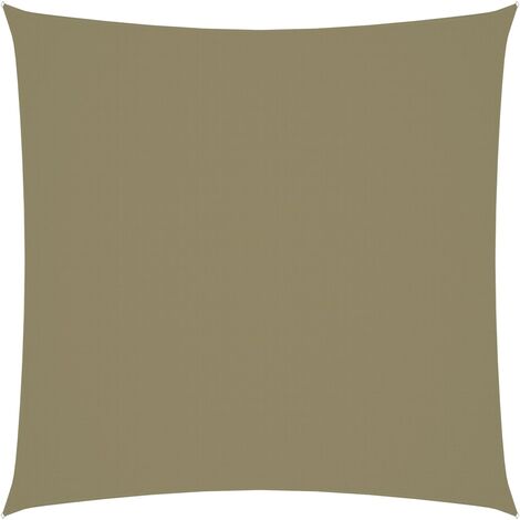 Voile de parasol,Voile d'ombrage pour Jardin Balcon en Tissu Oxford carré 6x6 m Beige -95359