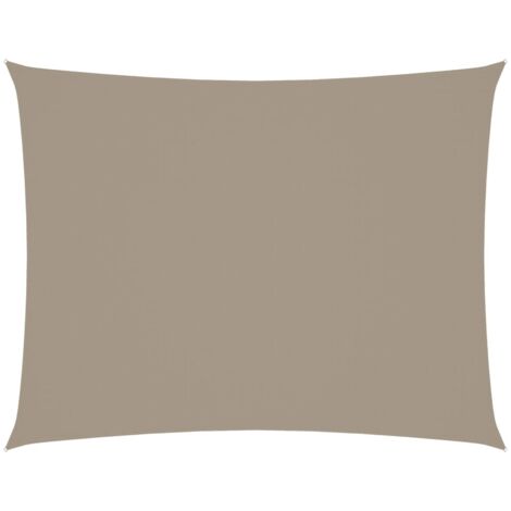 Voile de parasol,Voile d'ombrage pour Jardin Balcon en Tissu Oxford rectangulaire 3x4 m Taupe -52737