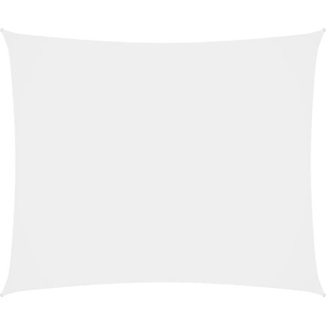 Voile de parasol,Voile d'ombrage pour Jardin Balcon en Tissu Oxford rectangulaire 4x6 m Blanc -43436