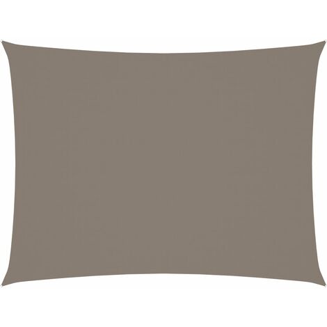 Voile de parasol,Voile d'ombrage pour Jardin Balcon en Tissu Oxford rectangulaire 6x7 m Taupe -90640