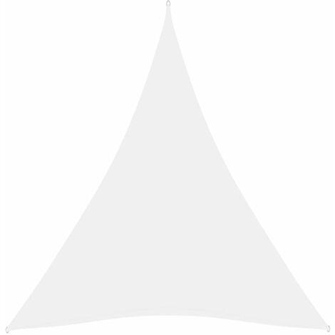 Voile de parasol,Voile d'ombrage pour Jardin Balcon en Tissu Oxford triangulaire 3x4x4 m Blanc  -78838