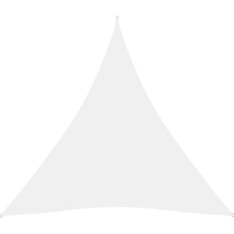 Voile de parasol,Voile d'ombrage pour Jardin Balcon en Tissu Oxford triangulaire 4x4x4 m Blanc -69418