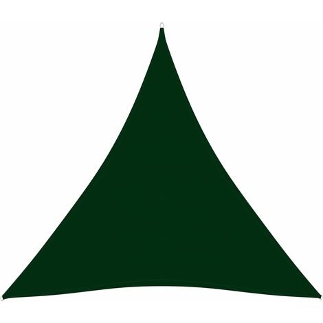 Voile de parasol,Voile d'ombrage pour Jardin Balcon en Tissu Oxford triangulaire 4x4x4 m Vert foncé -13308
