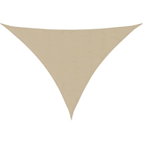 Voile de parasol,Voile d'ombrage pour Jardin Balcon en Tissu Oxford triangulaire 4x5x6,4 m Beige -23249
