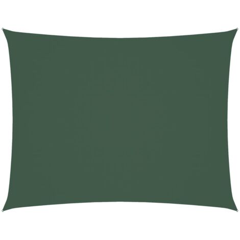 Voile de parasol，Voile d'ombrage，Toile d'ombrage tissu oxford rectangulaire 2,5x4 m vert foncé CFW56534