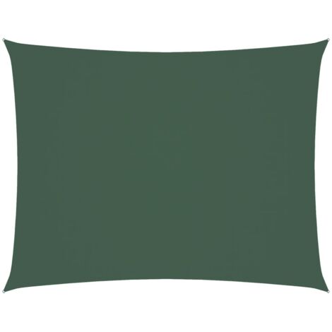 Voile de parasol，Voile d'ombrage，Toile d'ombrage tissu oxford rectangulaire 3x4,5 m vert foncé CFW43598