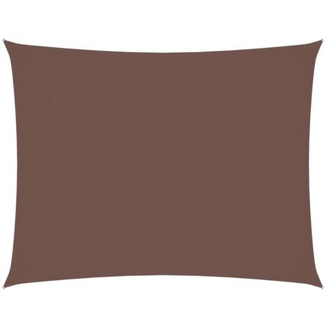 Voile de parasol，Voile d'ombrage，Toile d'ombrage tissu oxford rectangulaire 4x5 m marron CFW14070