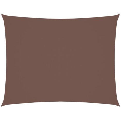 Voile de parasol，Voile d'ombrage，Toile d'ombrage tissu oxford rectangulaire 4x6 m marron CFW82519