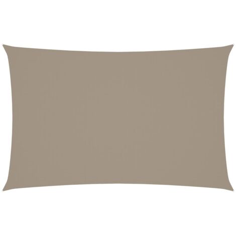 Voile de parasol，Voile d'ombrage，Toile d'ombrage tissu oxford rectangulaire 5x8 m taupe CFW67455