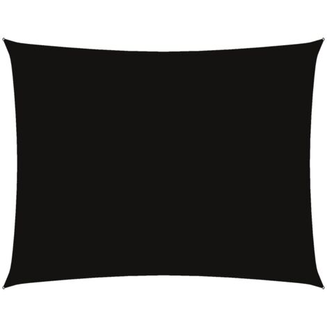 Voile de parasol，Voile d'ombrage，Toile d'ombrage tissu oxford rectangulaire 6x8 m noir CFW14131