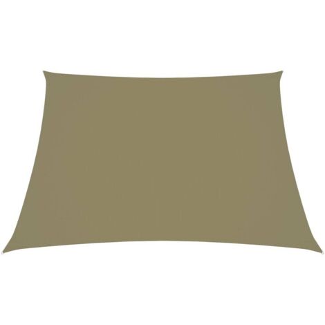Voile de parasol,Voile d'ombrage,Toile d'ombrage Tissu Oxford trapèze 2/4x3 m Beige CFW64130