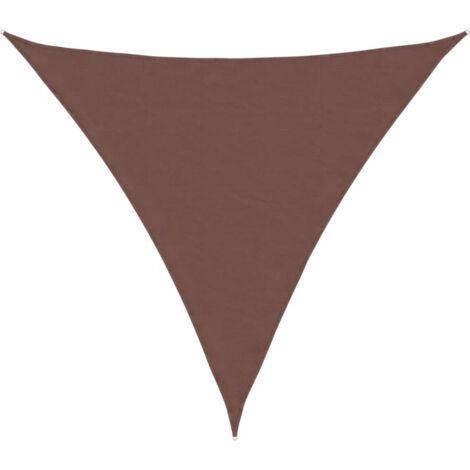 Voile de parasol,Voile d'ombrage,Toile d'ombrage tissu oxford triangulaire 6x6x6 m marron CFW62233
