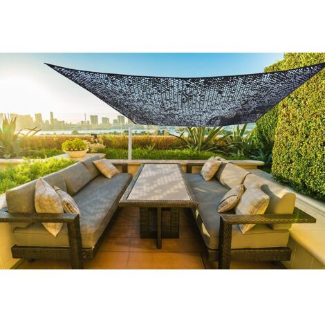Voile de tente de Ombrage rectangulaire Faura Noir 3 x 4 m Camouflage réversible - Marque : Faura--- EAN : 8431978450535
