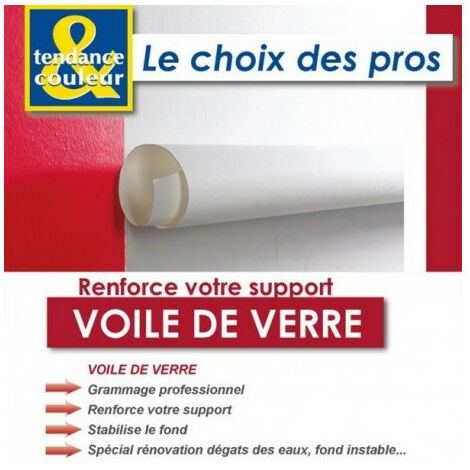 Voile De Verre Toile 45g Rouleau De 25x1m - Decoralia