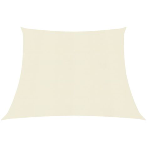 Voile d'ombrage 160 g/m² 3/4 x 3 m crème PEHD