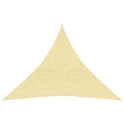 Voile d'ombrage 160 g-m² Beige 4x4x4 m PEHD