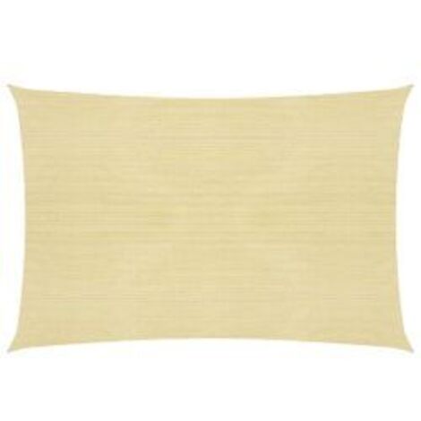 Voile d'ombrage 160 g-m² Beige 5x6 m PEHD