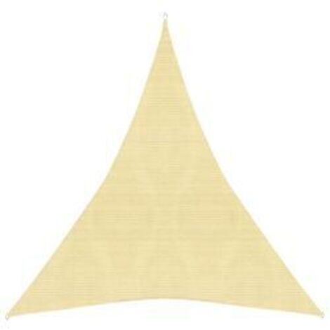 Voile d'ombrage 160 g-m² Beige 5x6x6 m PEHD