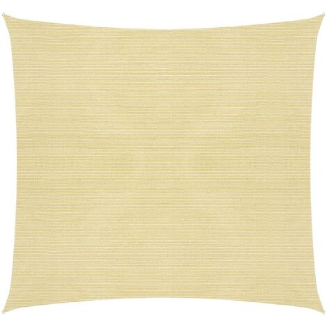 Voile d'ombrage 160 g-m² Beige 6x6 m PEHD