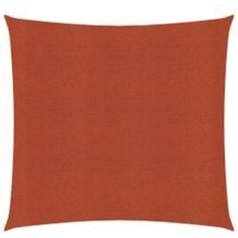 Voile d'ombrage 160 g-m² carré terre cuite 2,5x2,5 m PEHD