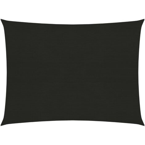 Voile d'ombrage 160 g-m² Noir 2x3 m PEHD
