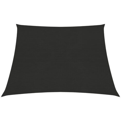 Voile d'ombrage 160 g-m² Noir 3-4x2 m PEHD