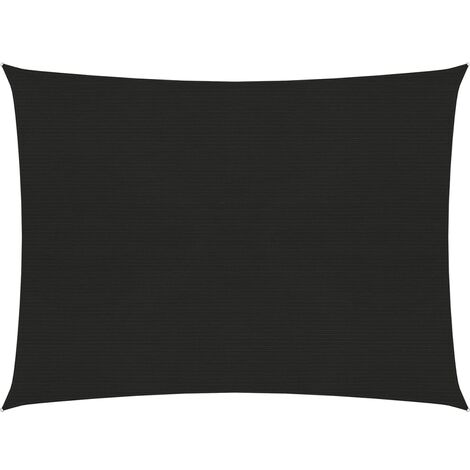 Voile d'ombrage 160 g-m² Noir 3x4 m PEHD