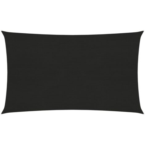 Voile d'ombrage 160 g-m² Noir 3x6 m PEHD