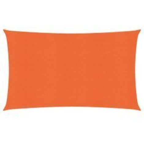 Voile d'ombrage 160 g-m² rectangulaire orange 3x6 m PEHD