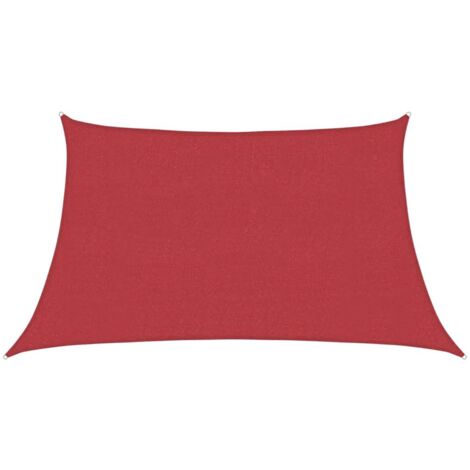Voile d'ombrage 160 g/m² Rouge 3/4x2 m PEHD vidaXL