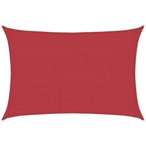 Voile d'ombrage 160 g/m² Rouge 3,5x4,5 m PEHD vidaXL